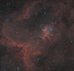 Test d'une lunette Orion de 110/f5. 4x600 Halpha, Atik460ex + couleur RVB reprise d'une ancienne version APN