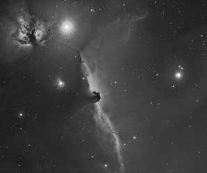 La tete de cheval, IC434 en Ha depuis mon balcon, 6x600s Ha.