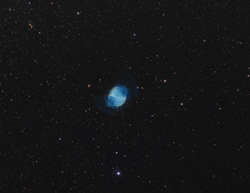 M27 dans le petit renard. SHO, Atik460ex-ED80, 10x600s Ha Bin1, 5x300 en SII et OIII bin2, flat et offset